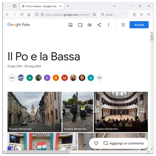 * GOOGLE - LINK *<br>Il Po e la Bassa<br>Aprile 2024