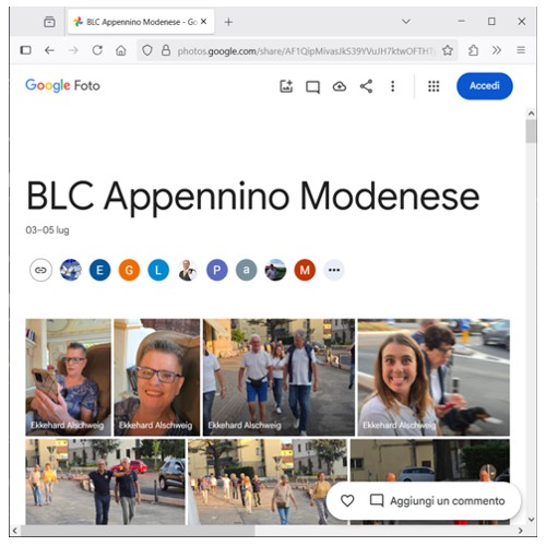 * GOOGLE - LINK *<br>Appennino Modenese<br>luglio 2025