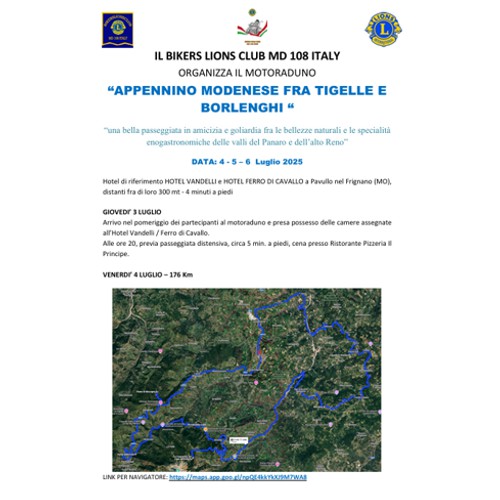 * PROGRAMMA (PDF) *<br>Appennino Modenese
<br>luglio 2025