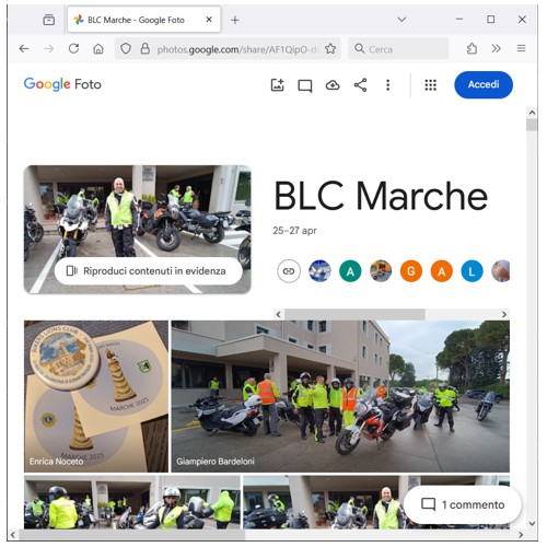 * GOOGLE - LINK *<br>Le Marche armonia di scenari favolosi<br>aprile 2025