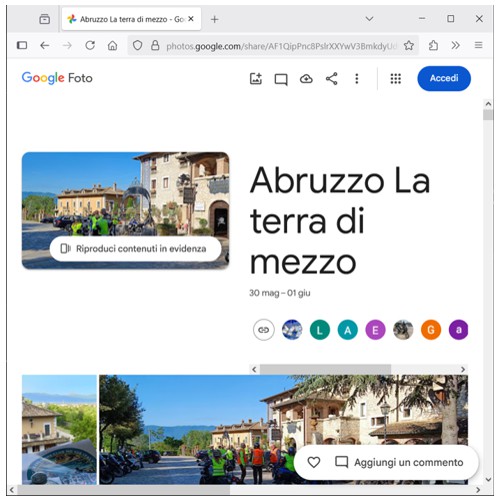 * GOOGLE - LINK *<br>Abruzzo - Nella terra di mezzo<br>maggio 2025