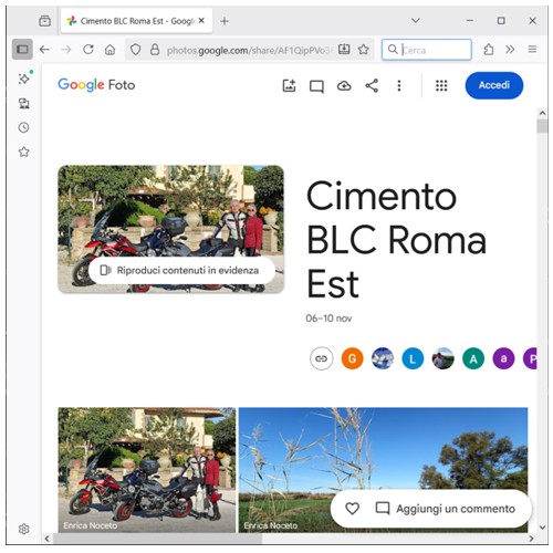 * GOOGLE - LINK *<br>Cimento Roma est<br>novembre 2025
