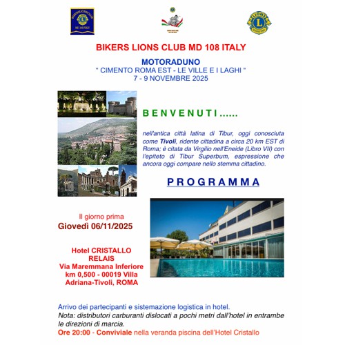 * PROGRAMMA (PDF) *<br>Cimento Roma Est
<br>novembre 2025