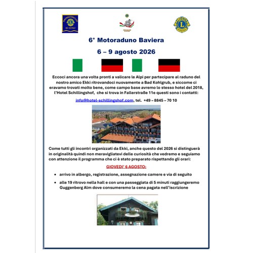 * PROGRAMMA (PDF) *<br>6° Motoraduno Baviera
<br>maggio 2026