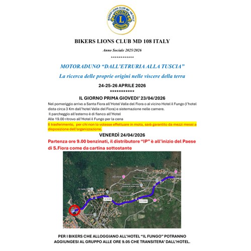 * PROGRAMMA (PDF) *<br>Dall'Etruria alla Tuscia
<br>aprile 2026