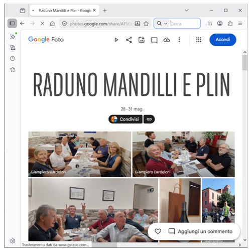* GOOGLE - LINK *<br>Motoraduno- Mandilli e Plin<br>maggio 2026