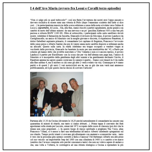 * 2009 - MONTALCINO *<br>Tra Leoni e Cavalli 3 (PDF)