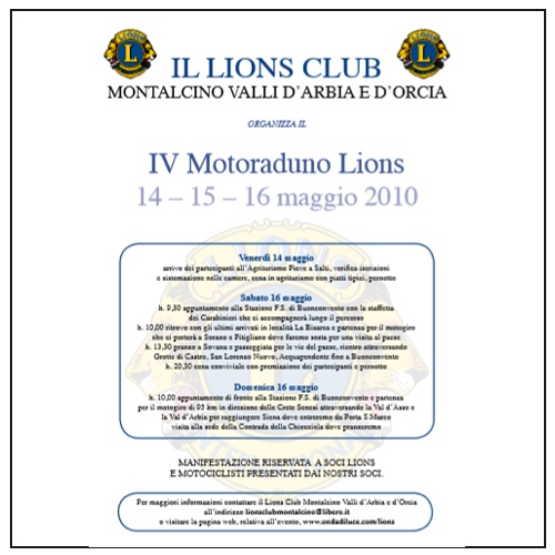 * 2010 - MONTALCINO *<br>Programma (PDF)