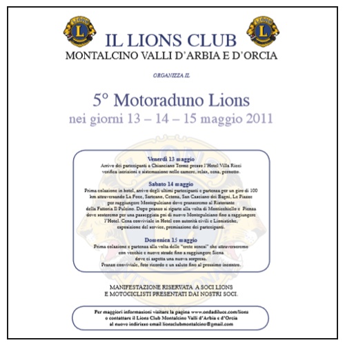 * 2011 - MONTALCINO *<br>Programma (PDF)